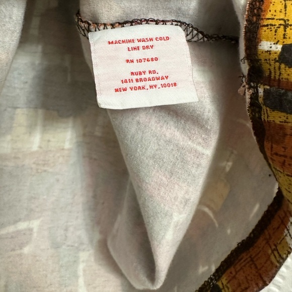 Ruby Rd. Multi Brown 3/4 Sleeve Top - Picture 2 of 4